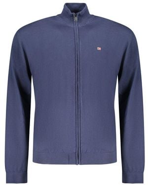 Napapijri Blue Cotton Men Cardigan