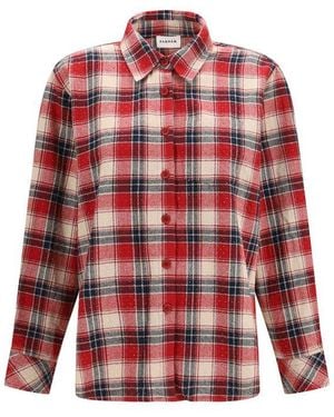 P.A.R.O.S.H. Multicolor Cotton Pattern Shirt - Red