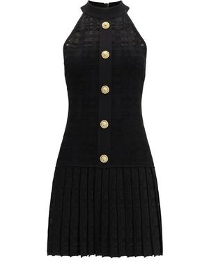 Balmain Black Viscose Cocktail Dress