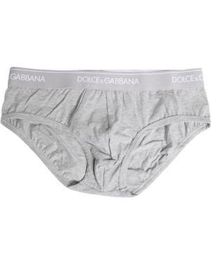 Dolce & Gabbana Cotton Stretch Regular Brief Underwear Clothing - Grey