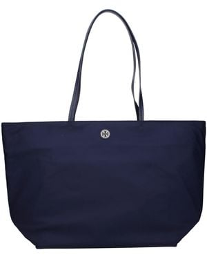 Tory Burch Blue Fabric Shoulder Bag