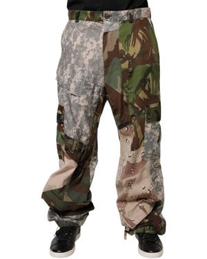 Dolce & Gabbana Patchwork Camouflage Cargo Trousers - Multicolour