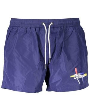 KARL LAGERFELD Polyester Swim Boxer - Blue