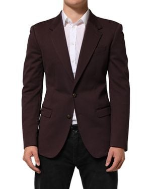 Dolce & Gabbana Cotton 2 Buttons Suit Jacket Blazer - Blue