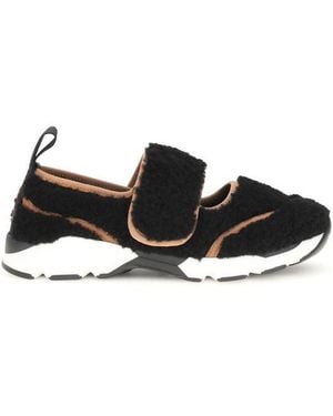 Marni Trainers Mary Jane Shearling - Black