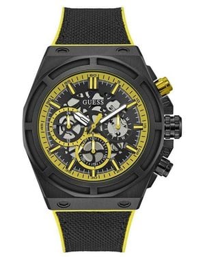 Guess Black Synthetic Sport Watch - Green