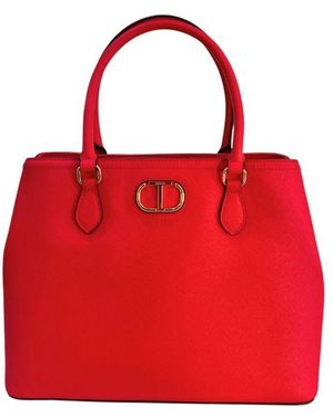 Twinset White Pu Handbag - Red