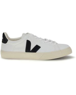 Veja White Calf Leather Bos Taurus Low Top Trainers