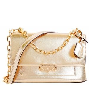 Michael Kors Gold Leather Shoulder Bag - Natural