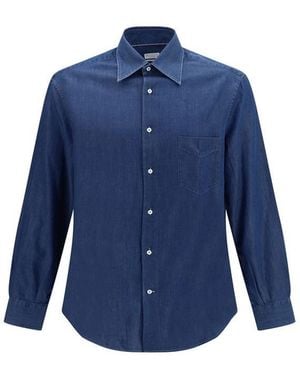 Brunello Cucinelli Blue Denim Shirt