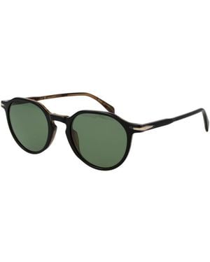 David Beckham Black Acetate Sunglasses - Green