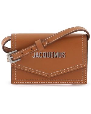 Jacquemus 'Le Porte Azur' Crossbody Cardholder - Brown