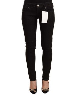 Acht Cotton Low Waist Skinny Denim Jeans - Black