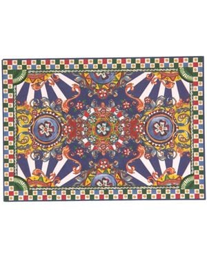 Dolce & Gabbana Multicolor Carretto Siciliano Envelope Post Card Holder