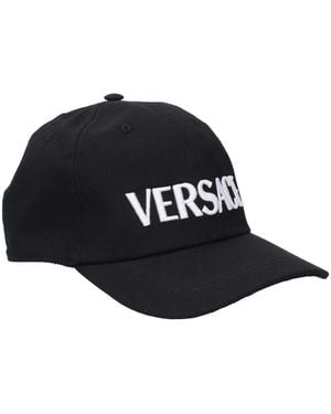 Versace Black Cotton Cap (baseball Hat)