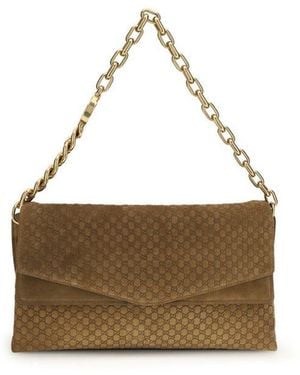 Gucci Beige Suede Leather Handbag - Brown