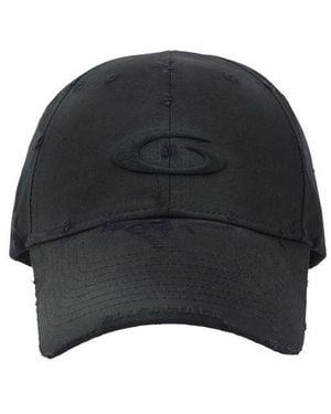 Balenciaga Black Cotton Cap (baseball Hat) - Blue