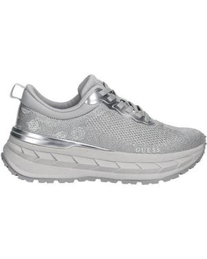 Guess Silver Polyester Chunky Sneakers - Gray