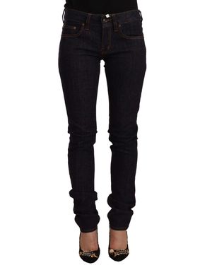 Gianfranco Ferré Gf Ferre Mid Waist Cotton Denim Skinny Jeans - Black