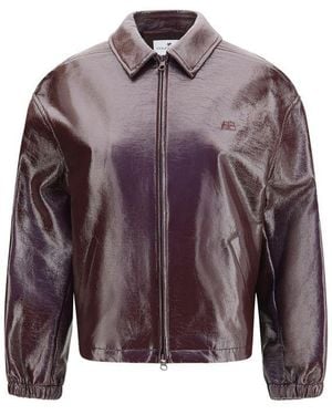 Courreges Bordeaux Cotton Bomber - Purple