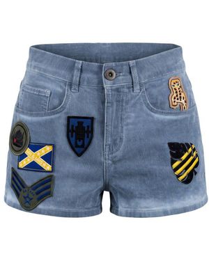 MR & MRS Blue Cotton Shorts