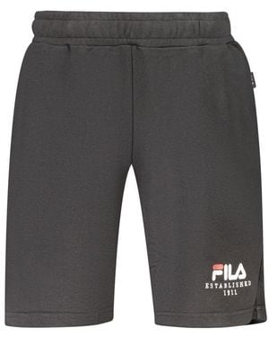 Fila Black Cotton Men's Trousers - Grey
