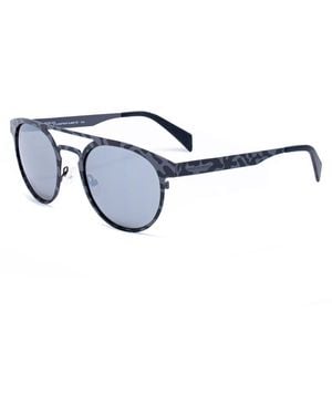 Italia Independent Gray Metal Sunglasses - Blue