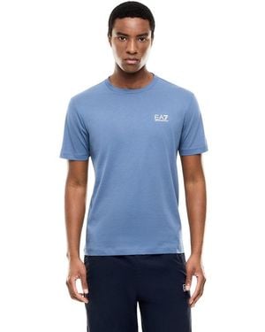 EA7 Blue Cotton Sportswear