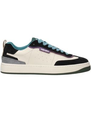 KENZO Multicolor Leather Sneakers - Blue