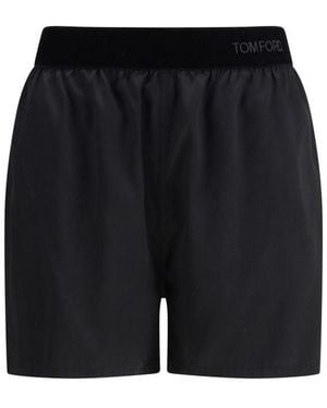 Tom Ford Black Silk Bermuda Shorts