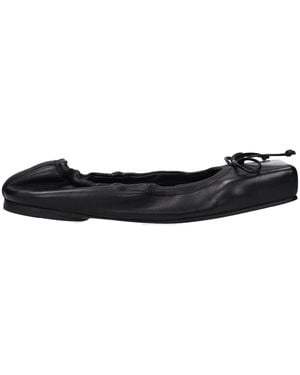 Jacquemus Black Leather Ballet Flats