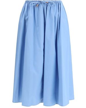 Marni Blue Cotton Midi Skirt