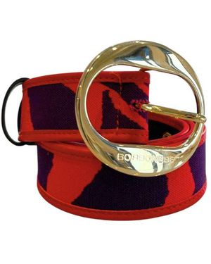Borbonese Orange Genuine Leather Belt - Red