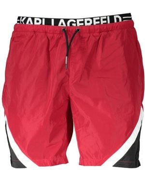KARL LAGERFELD Polyester Swim Boxer - Red