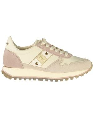Blauer Beige Leather 's Trainer - Natural