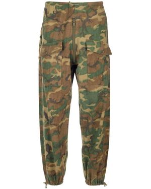 Givenchy Brown Fibres Cargo Trousers - Green