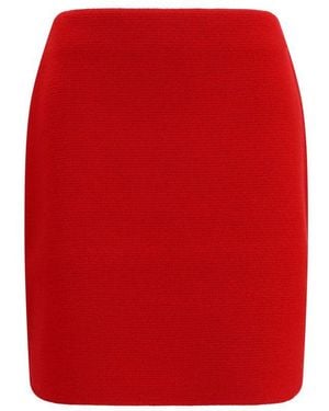 Fabiana Filippi Red Wool Oves Aries Mini Skirt