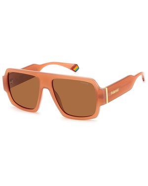 Polaroid Beige Resin Sunglasses - Brown