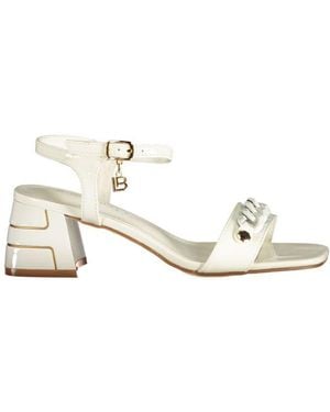 Laura Biagiotti White Polyurethane 's Sandal - Metallic