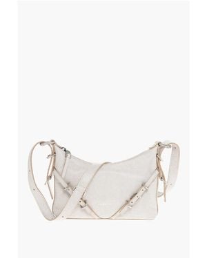 Givenchy Textured Leather Voyou Shoulder Bag - White