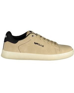 Gas Beige Polyurethane Men's Trainer - Multicolour