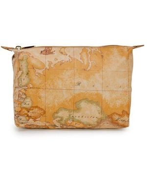 Alviero Martini 1A Classe Beige Polyester Clutch Bag - Natural