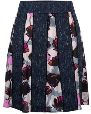 Trussardi Black Wool Skirt - Blue