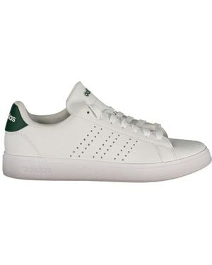 adidas White Polyester Athletic Sneakers - Multicolor
