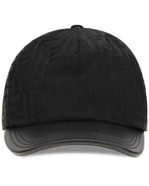Fendi Black Polyamide Cap (baseball Hat)