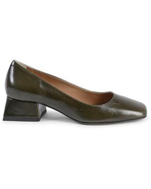 19V69 Italia by Versace Bicolour Leather Ballet Flats - Green