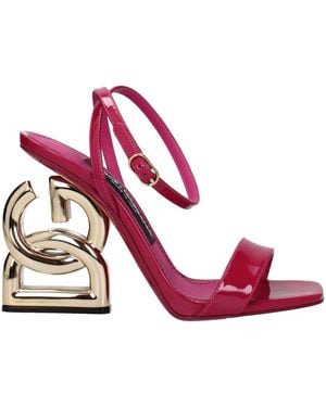 Dolce & Gabbana Pink Leather Sandal