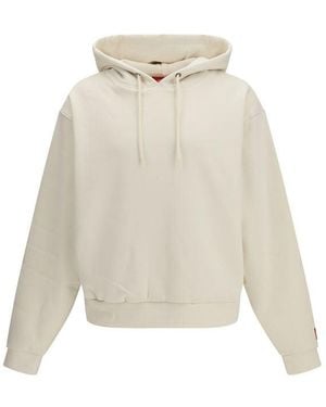 The North Face White Cotton Sweatshirt - Natural