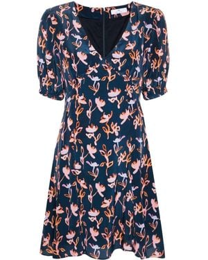 Paul Smith Abstract-Print Mini Dress - Blue