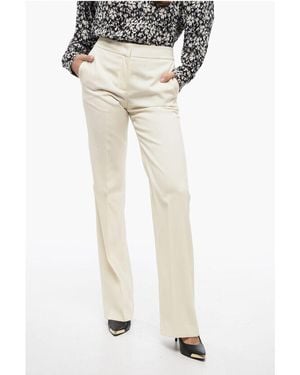 Fabiana Filippi Virgin Wool Flared Pants - Natural